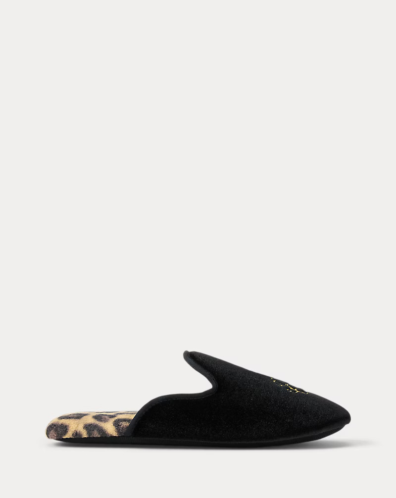 Leopard-Print Microfleece Slippers | Ralph Lauren (UK)