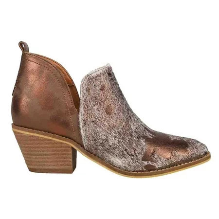 Corkys Womens Limitless Cow Round Toe Boots Ankle Low Heel 1-2 | Walmart (US)