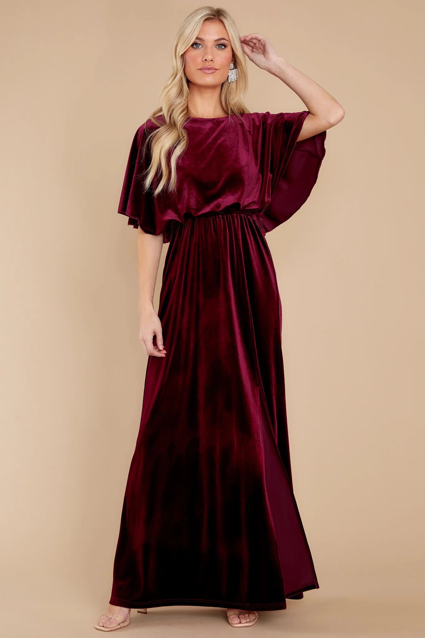 Ready For Tonight Merlot Maxi Dress | Red Dress 