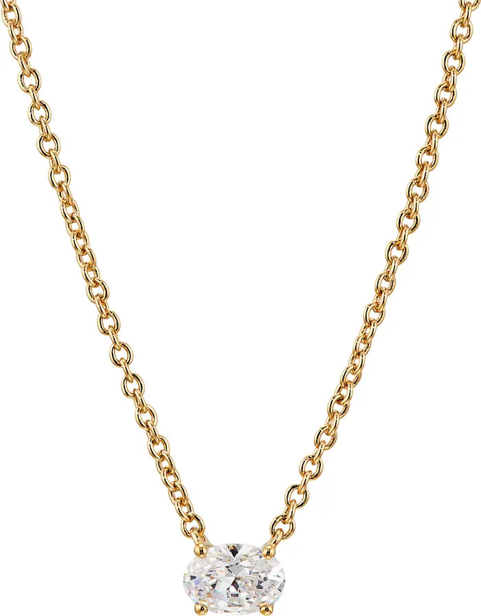 Nadri Modern Luv Small Oval Cubic Zirconia Pendant Necklace | Nordstrom | Nordstrom