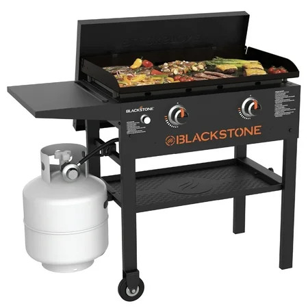 Blackstone Original Outdoor Griddle, 2-Burner 28" Propane Flat Top Grill with Hard Cover, Black | Walmart (US)