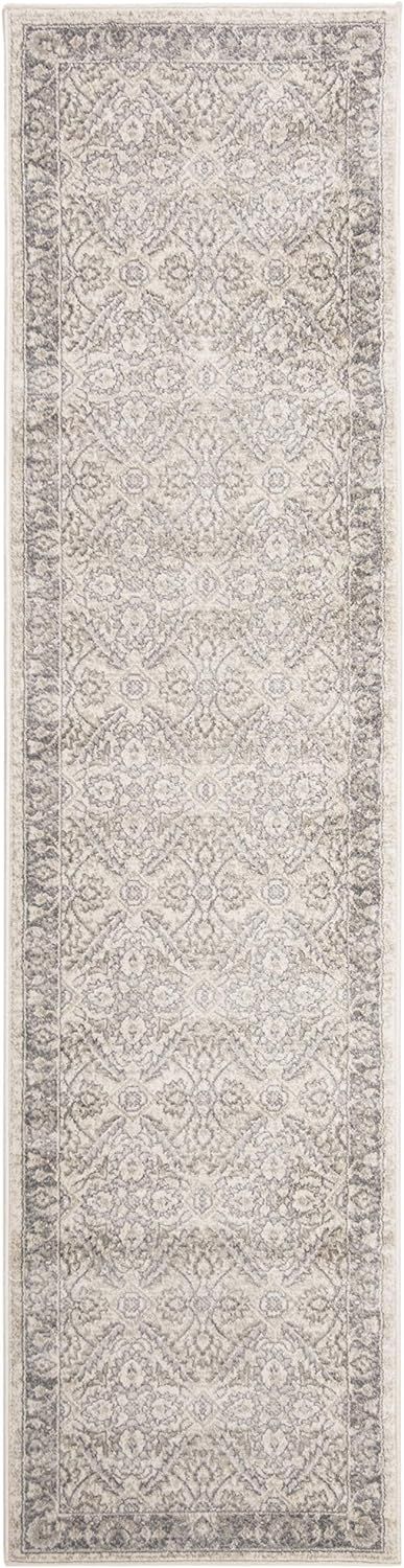 SAFAVIEH Brentwood Collection 2' x 18' Cream/Grey BNT863B Traditional Oriental Non-Shedding Livin... | Amazon (US)