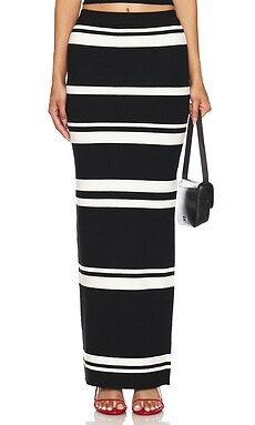 Lovers and Friends Seren Maxi Skirt in Black & White from Revolve.com | Revolve Clothing (Global)
