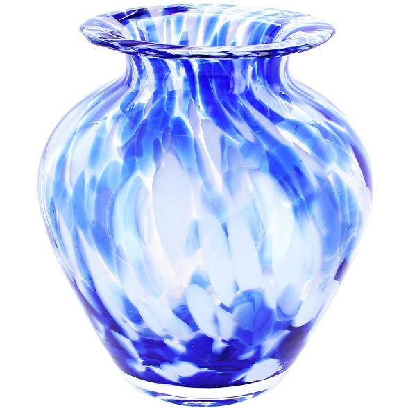 Blue Rose Polish Pottery Cobalt and Opal Glass Vase | Target