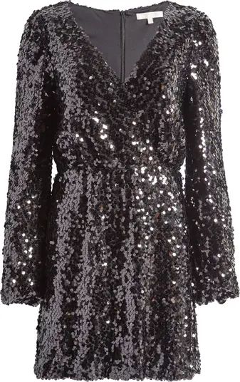 Carrie Long Sleeve Sequin Minidress | Nordstrom