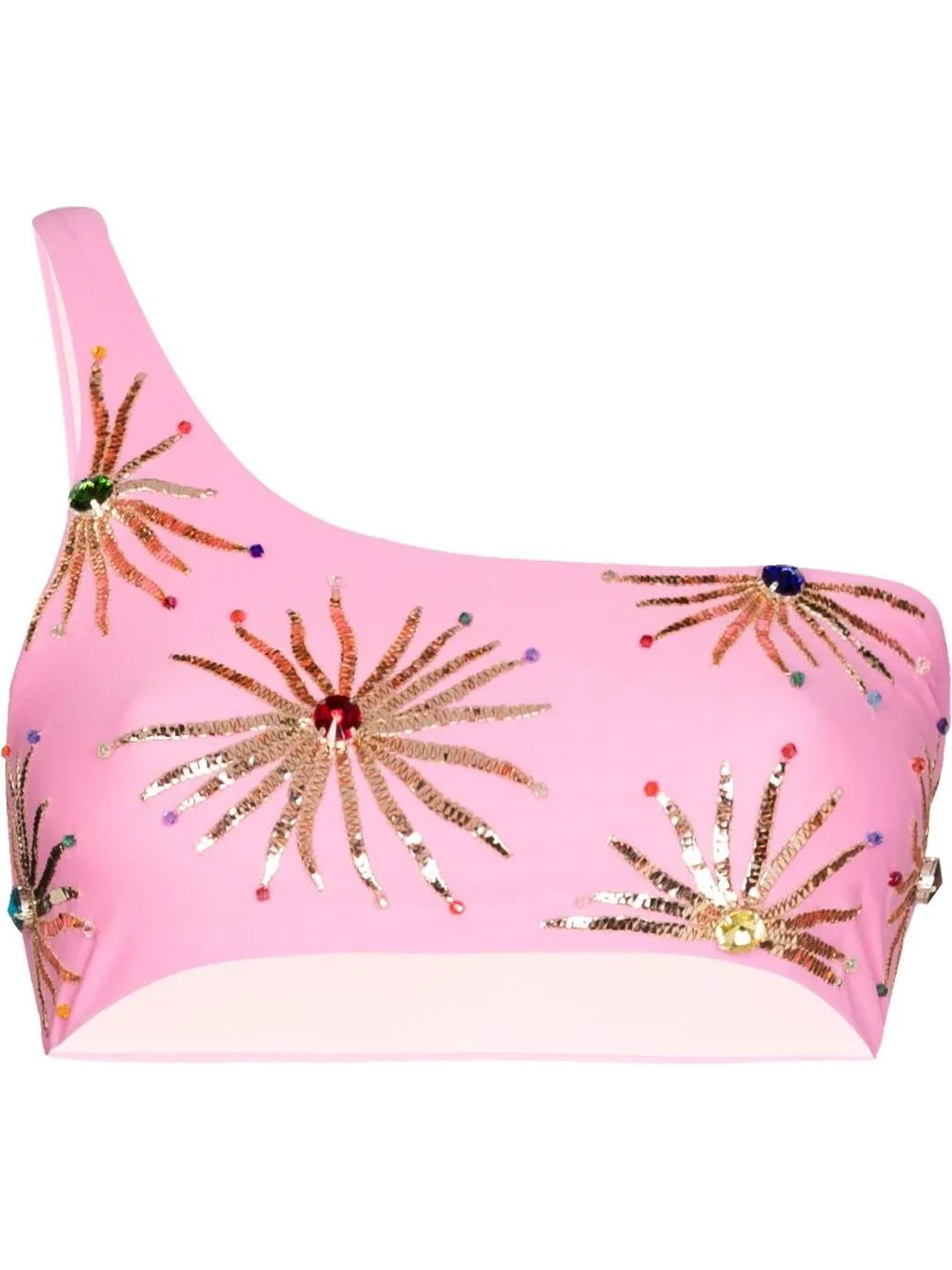 Oceanus one-shoulder Cropped Top - Farfetch | Farfetch Global