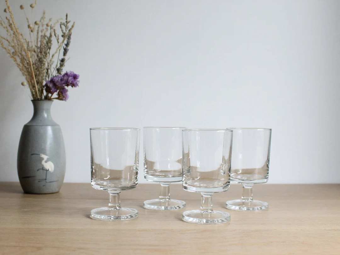 4 French Vintage 70s Luminarc Cordial, Liqueur or Port Glasses (100 Ml, 3.38 Us Fl Oz, to Top), C... | Etsy (US)