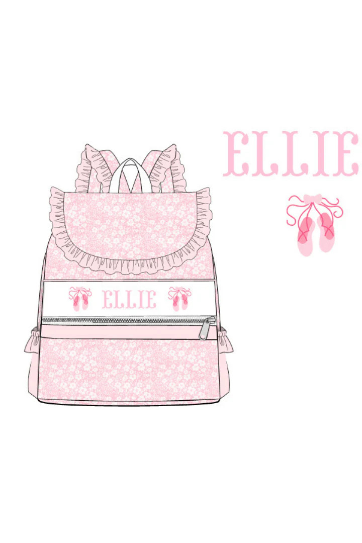 Pre-Order Custom Hand Smocked Custom Name Ballet Backpack | The Smocked Flamingo