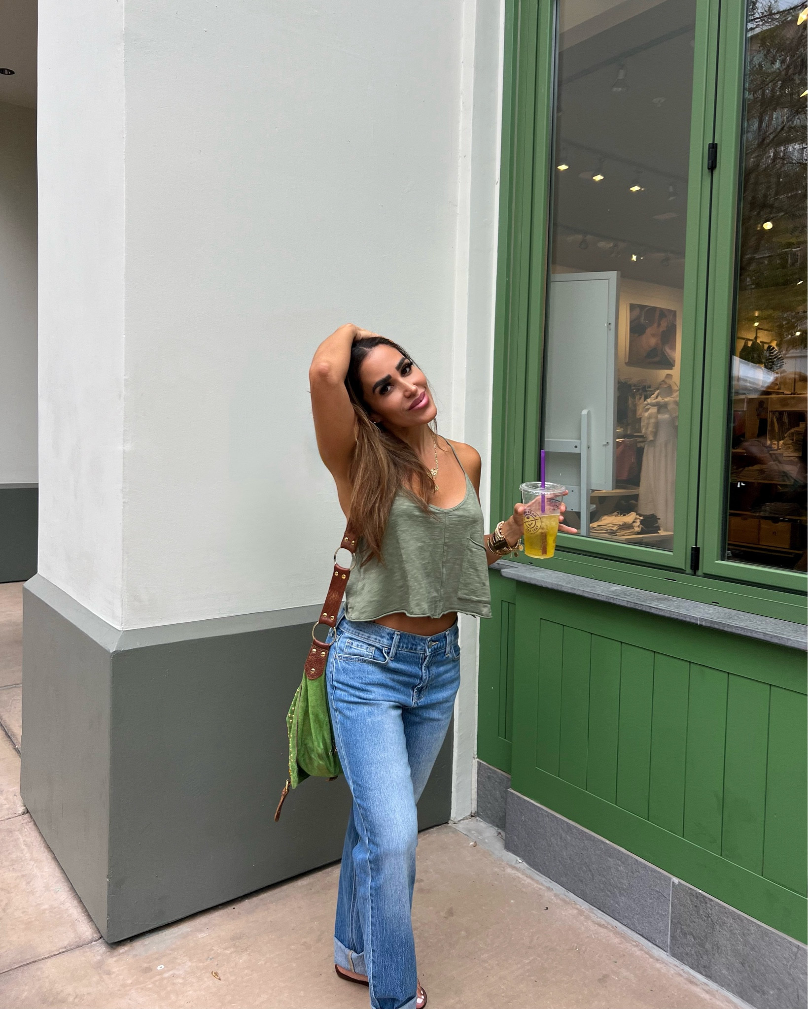 I’m wearing a size 0 (regular) for the jeans and a size medium for the top (oversized look). I am 5’0” and 115 lbs. 34B. 

#LTKFindsUnder50 #LTKStyleTip #LTKSaleAlert