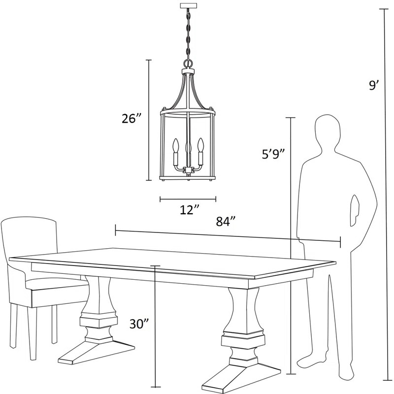 Aadhya 3 - Light Lantern Cylinder Chandelier | Wayfair North America