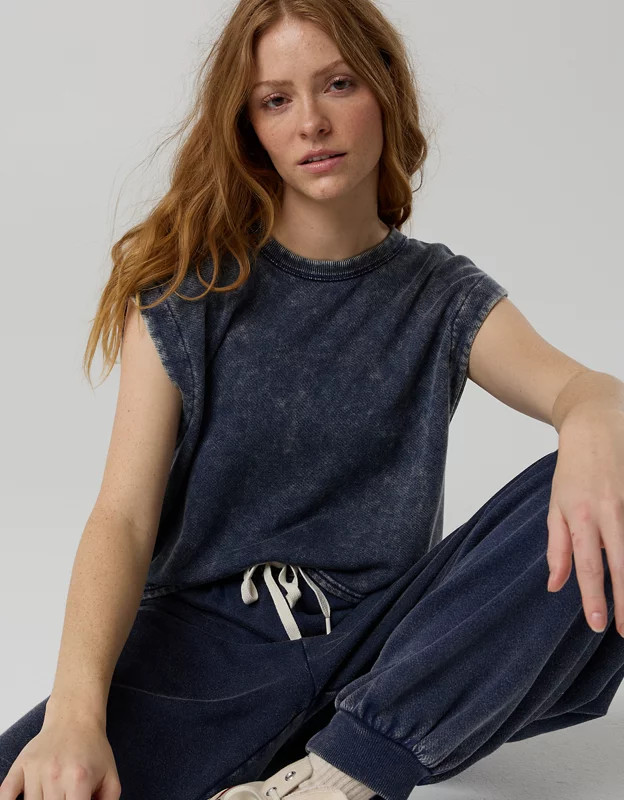 OFFLINE By Aerie Keep It 100 Terry Muscle T-Shirt | American Eagle Outfitters (US & CA)