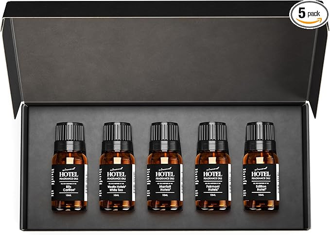 AirScent Hotel Diffuser Oil Gift Set - 5 Star Hotel Scents - 10 mL, 0.34 fl oz Fragrance Oil Set ... | Amazon (US)