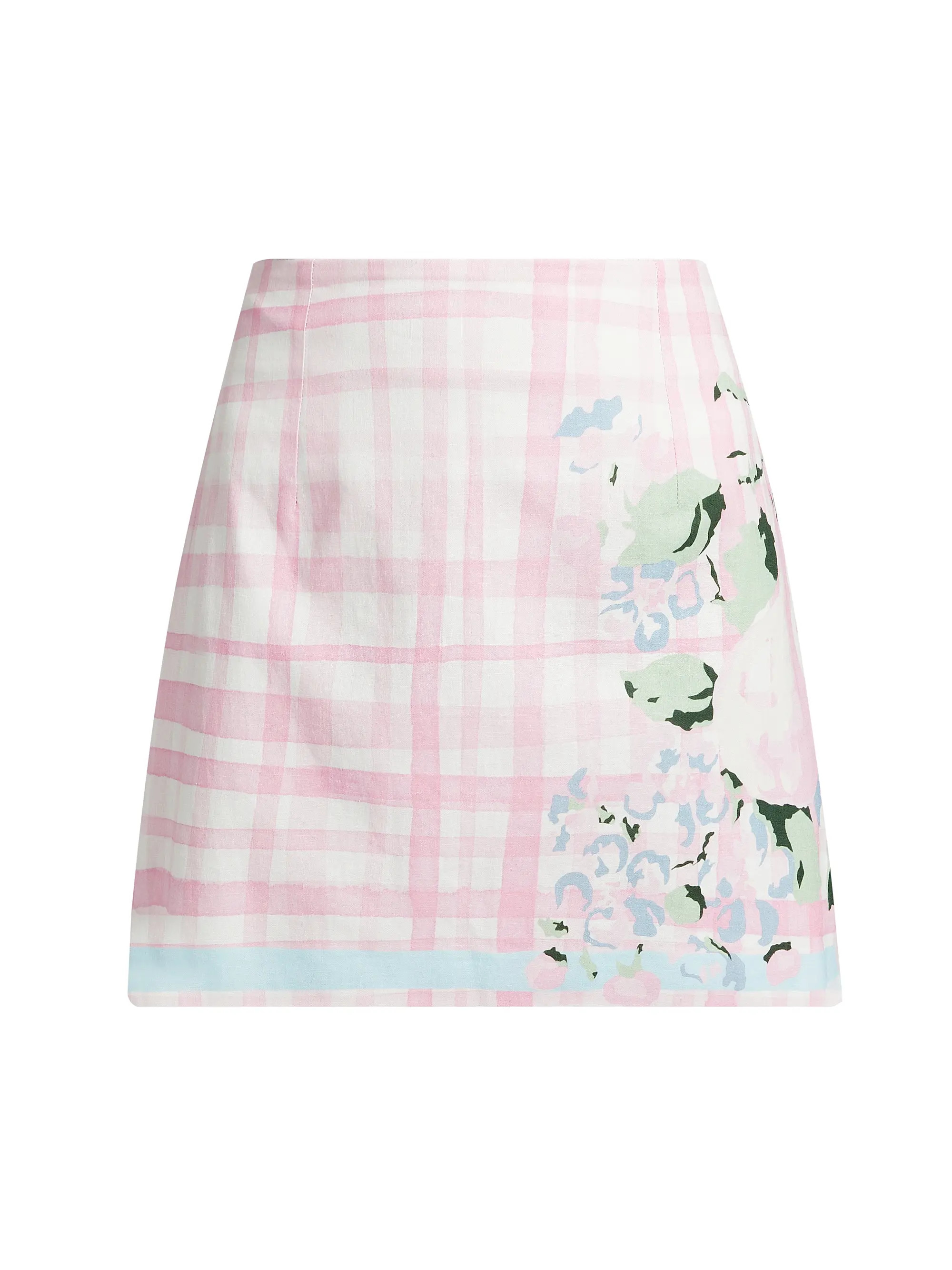 Ula Floral Check Miniskirt | Saks Fifth Avenue