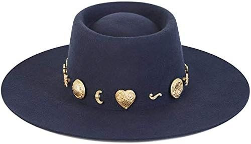 Lack of Color Women's Wool Boater Hat with Gold Conchos | Amazon (US)