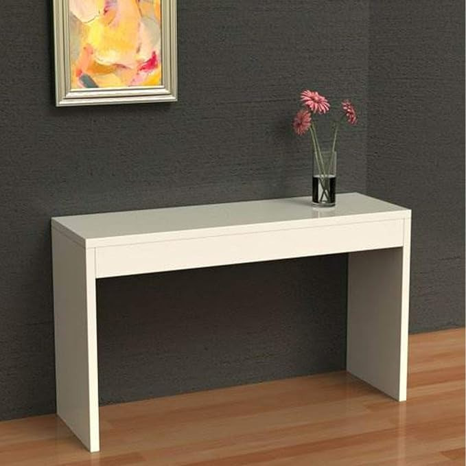 Convenience Concepts Northfield Hall Console Desk Table, White | Amazon (US)