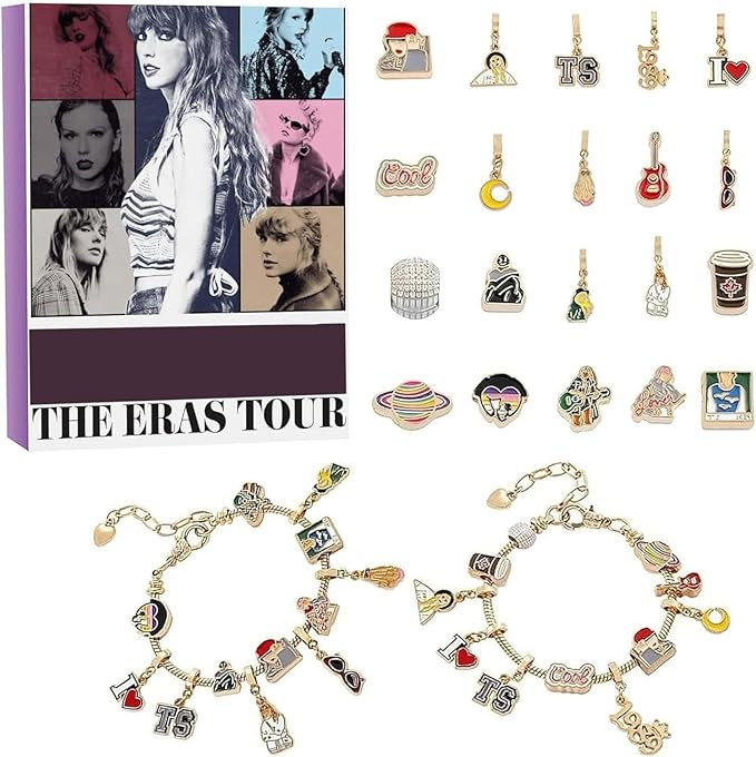 Advent Calendar Bracelet Taylor Lovers Gift, 24 Days of Advent Calendar Countdown Calendar for Mu... | Amazon (US)