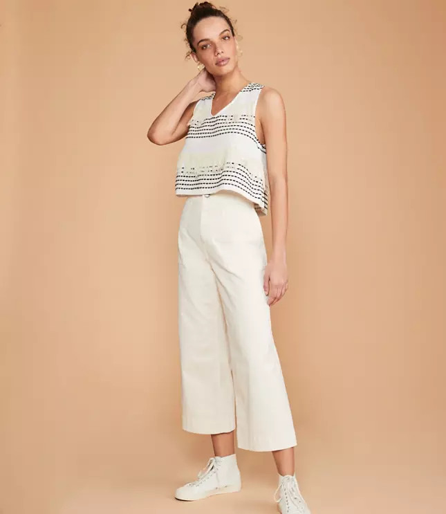 High Waist Wide Leg Crop Pants | Lou & Grey | Lou & Grey (US)