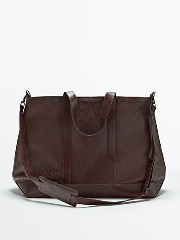 Montana leather tote bag - Limited Edition | Massimo Dutti (US)