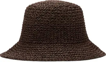 MANGO Crochet Raffia Bucket Hat | Nordstrom | Nordstrom