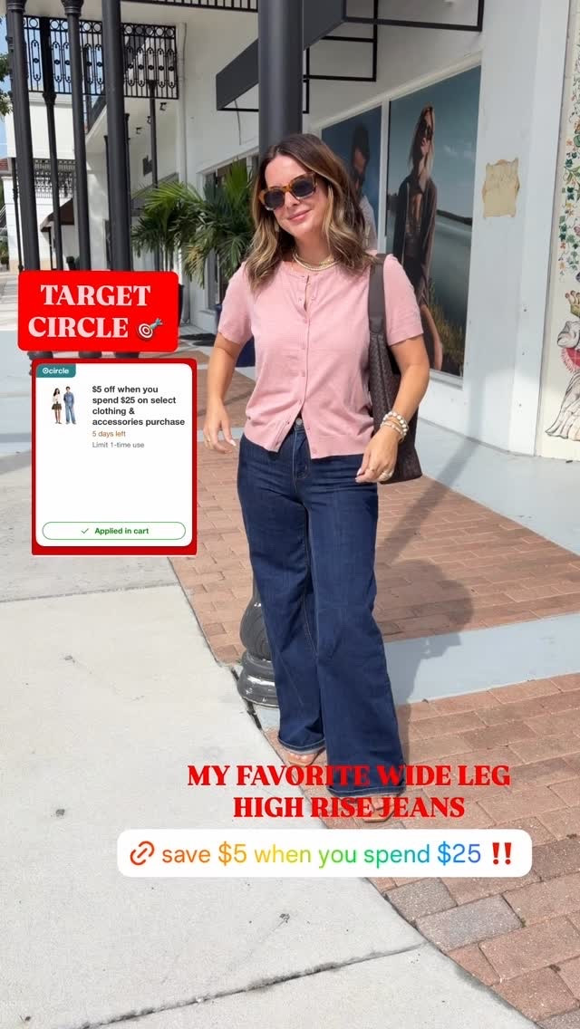 TARGET CIRCLE 🎯  MY FAVORITE WIDE LEG 
HIGH RISE JEANS!

#LTKootd #LTKSeasonal #LTKSaleAlert