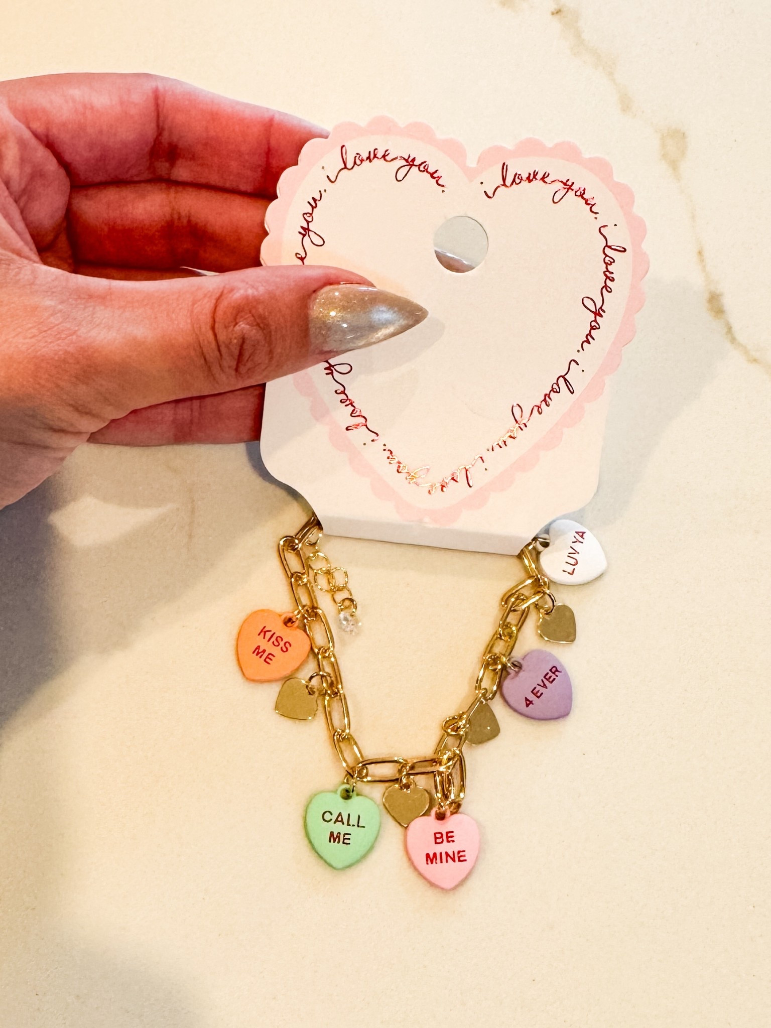 Conversation heart bracelet❤️

#LTKSeasonal