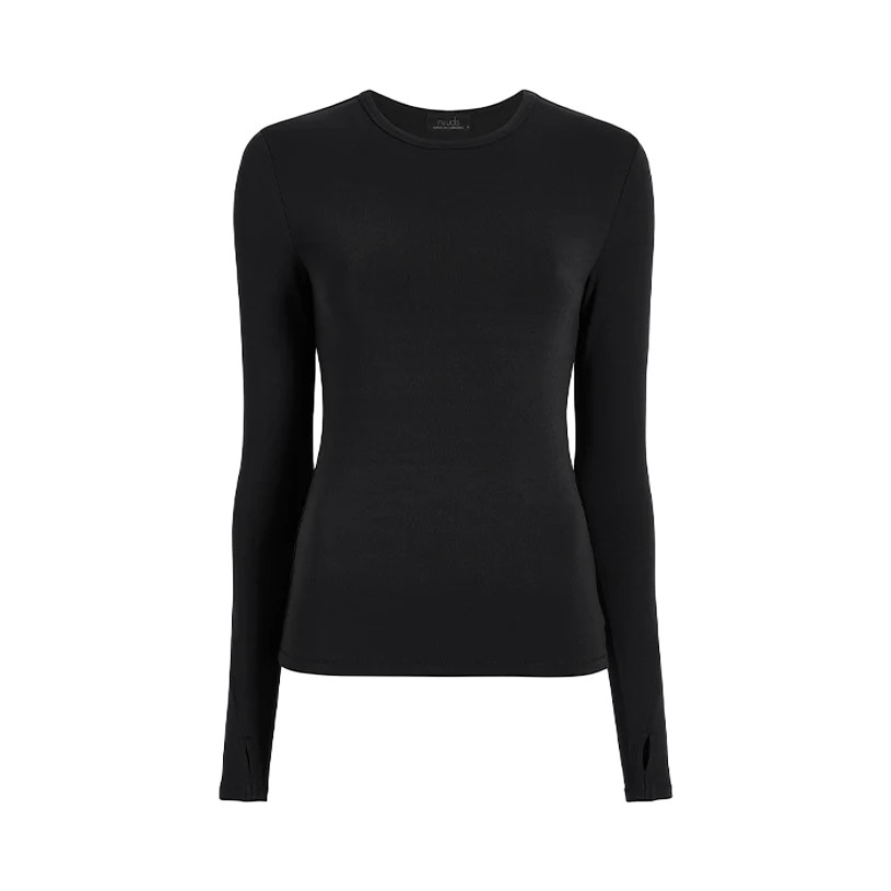 SwiftStretch Long Sleeve Shirt | Black | Nuuds US