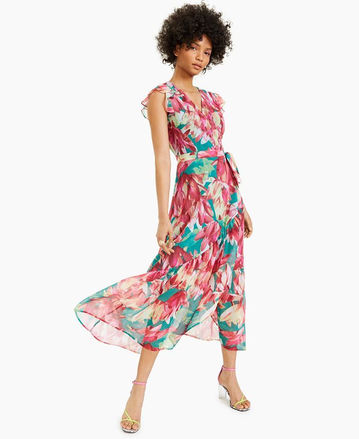 Floral-Print Wrap Dress, Created for Macy's | Macys (US)