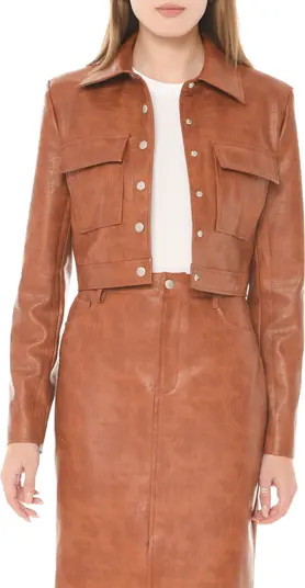 Miller Croc Embossed Faux Leather Jacket | Nordstrom