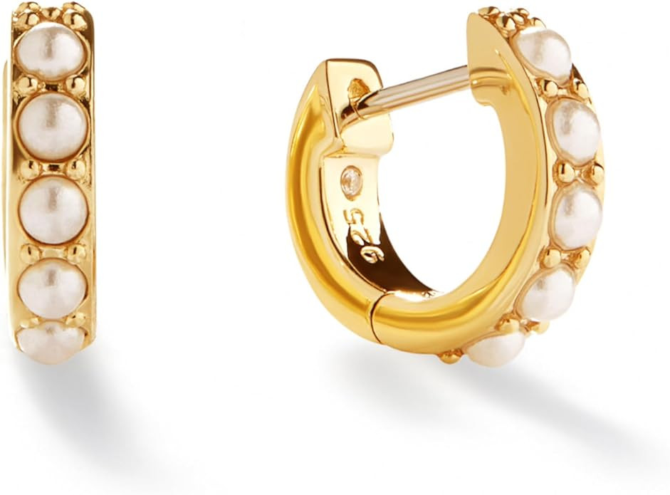 Ana Luisa Huggie Hoop Earrings for Women Trendy - 14K Gold Plated and Sterling Silver Hoop Earrin... | Amazon (US)