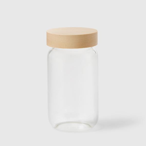 Marie Kondo Large Glass Spice Jar w/ Birch Lid Birch | The Container Store