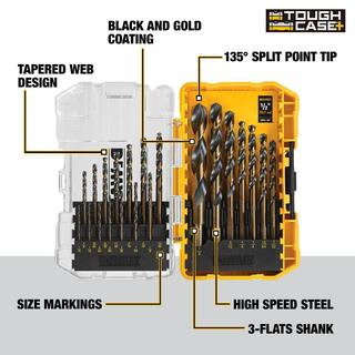 DEWALT Black and Gold Drill Bit Set (21-Piece) DWA1181 - The Home Depot | The Home Depot
