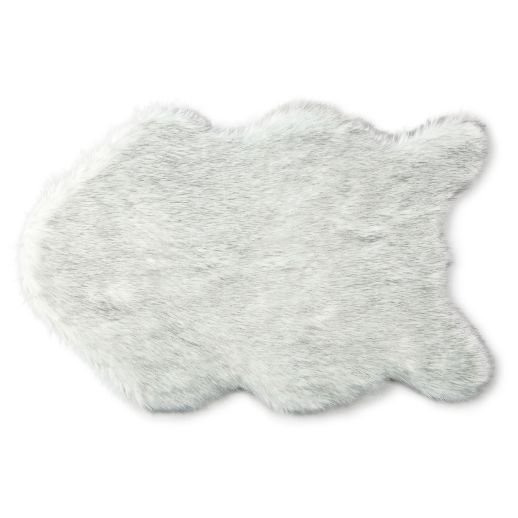 Better Homes & Gardens Faux Sheepskin Fur Pelt Area Rug, Grey, 30"x47" | Walmart (US)