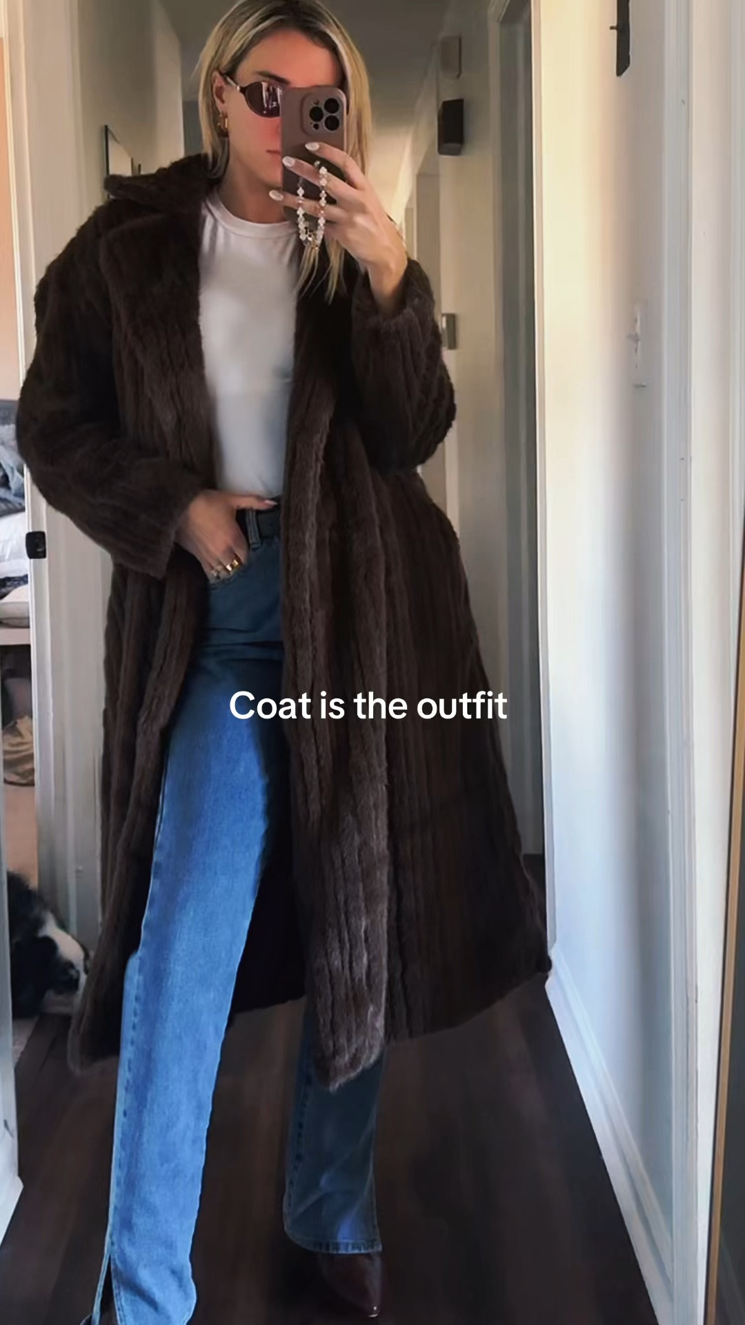 Brown faux fur coat, faux fur coat outfit, fur coat outfit, winter ootd 

#LTKootd #LTKSeasonal #LTKFindsUnder100