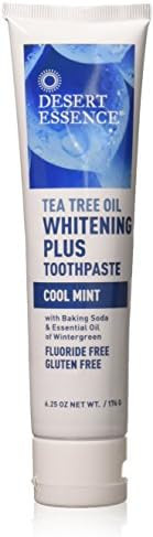 Desert Essence Natural Tea Tree Oil Whitening Plus Toothpaste - Cool Mint - 6.25 Oz - Antiseptic ... | Amazon (US)