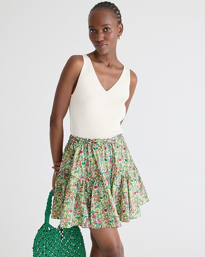 Tiered mini skirt in Liberty® fabric | J.Crew US