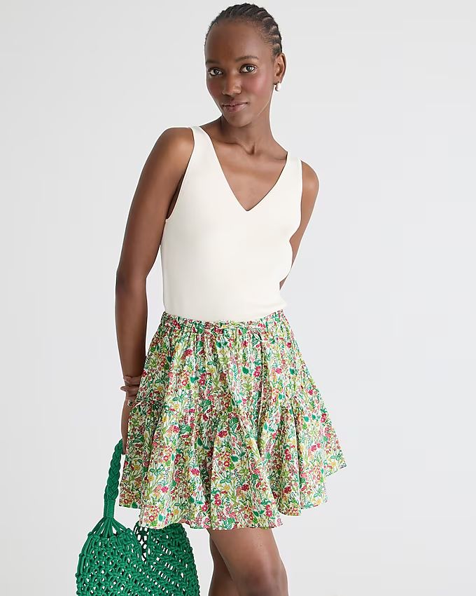 Tiered mini skirt in Liberty® fabric | J.Crew US