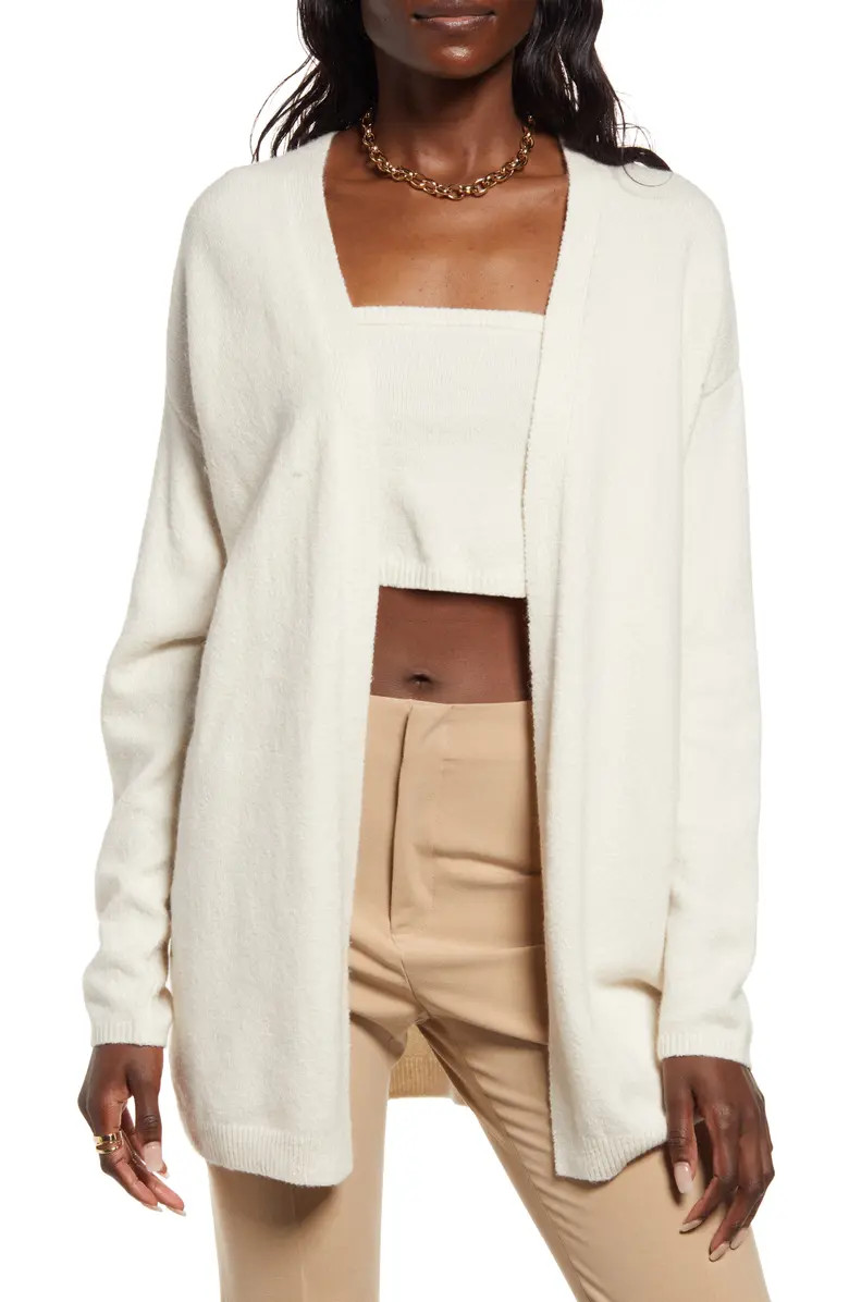 Bandeau Top & Cardigan SetOPEN EDIT | Nordstrom