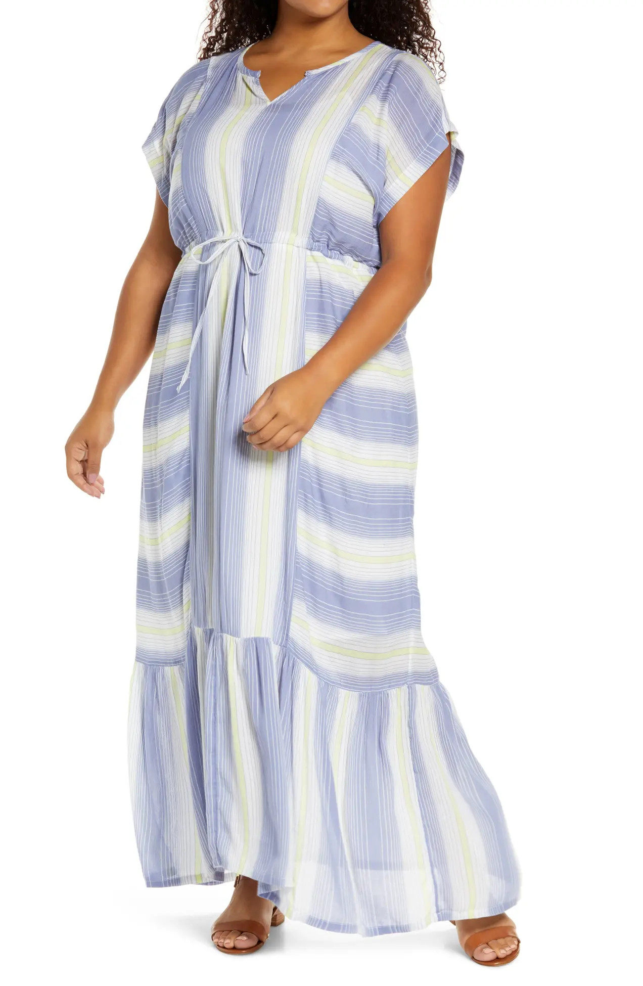 Caslon® | Tie Waist Ruffle Hem Maxi Dress | Nordstrom Rack | Nordstrom Rack