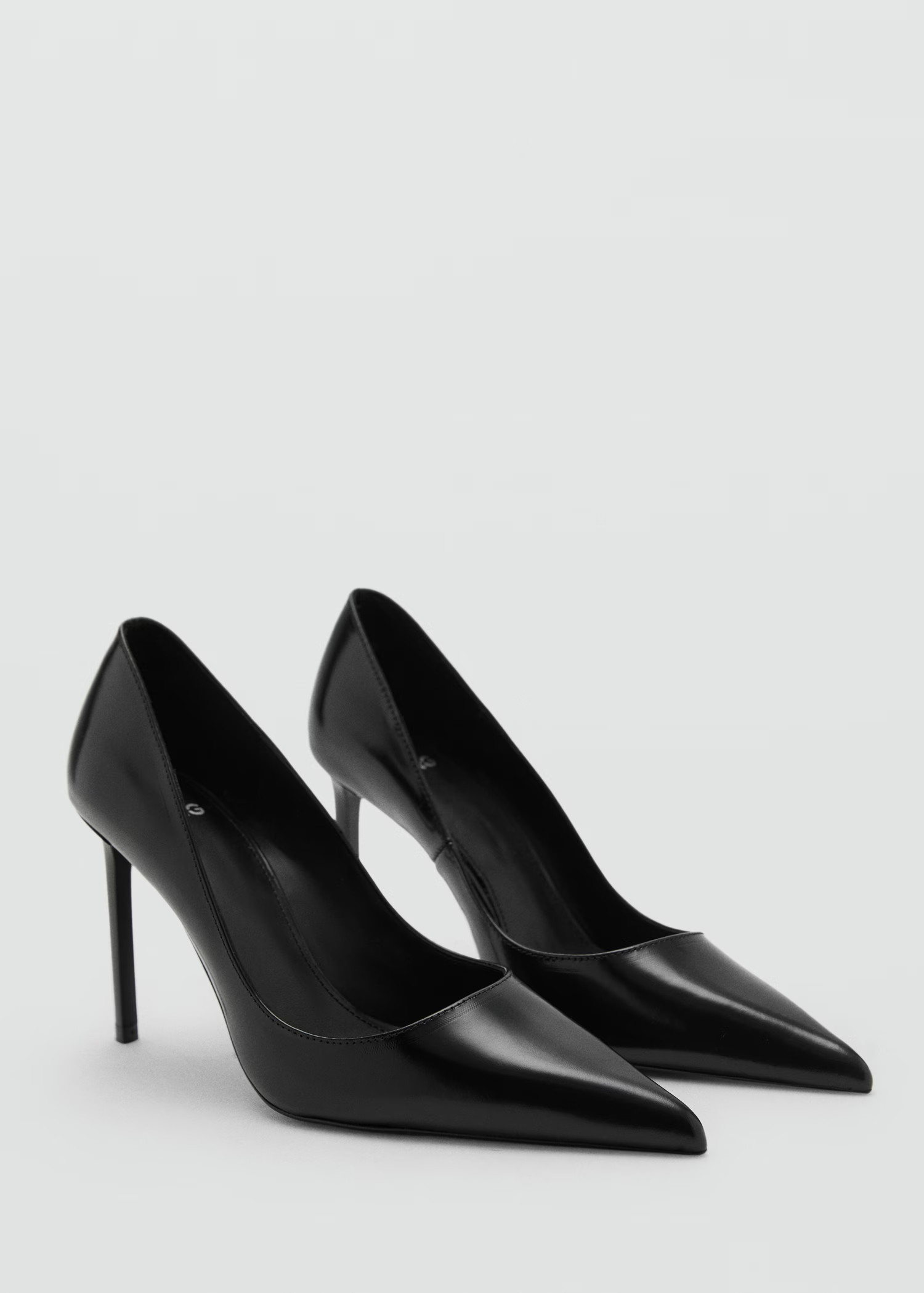 Pointed-toe leather heeled shoes | Mango (US/MX/AU)