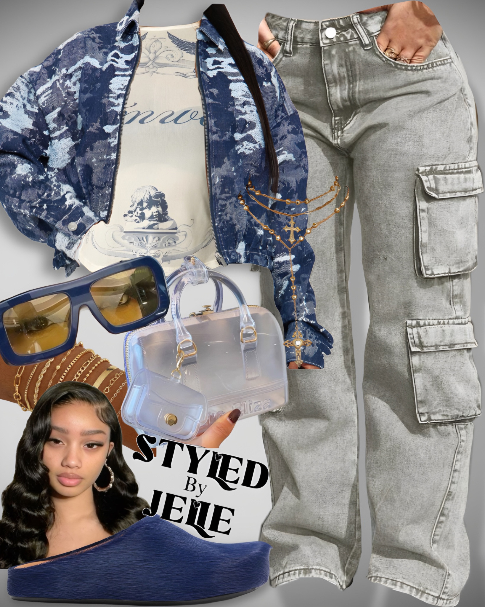 Jacket Berlin Denim Jacket - Dark Denim on fashion nova  