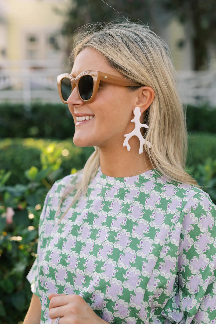 Bold Acrylic Coral Earring | Florida Friends | Lisi Lerch | Lisi Lerch Inc