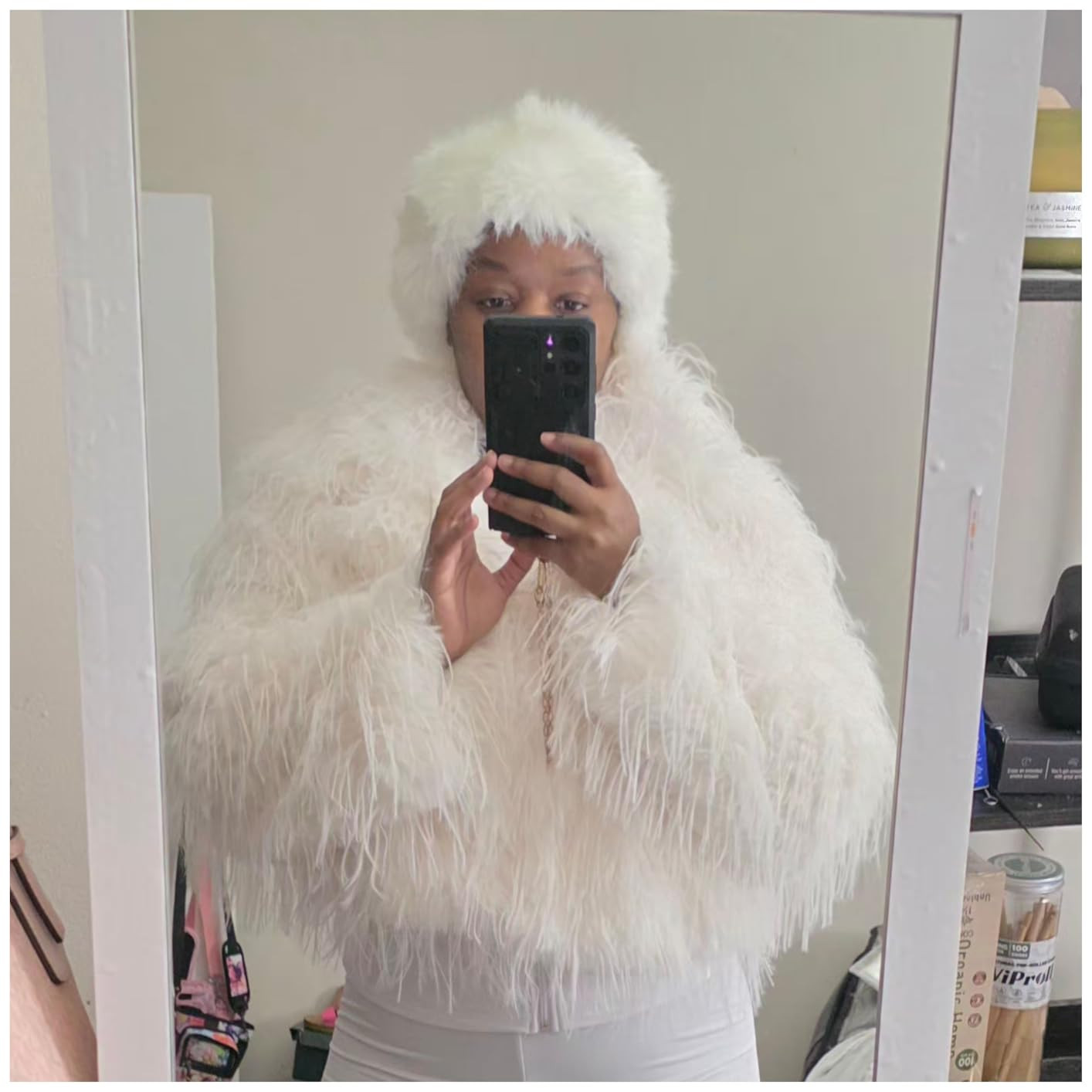 Fur Coats For Women,Plus Size Cropped Faux Fuzzy Jacket Fluffy Fall Coat. | Amazon (US)