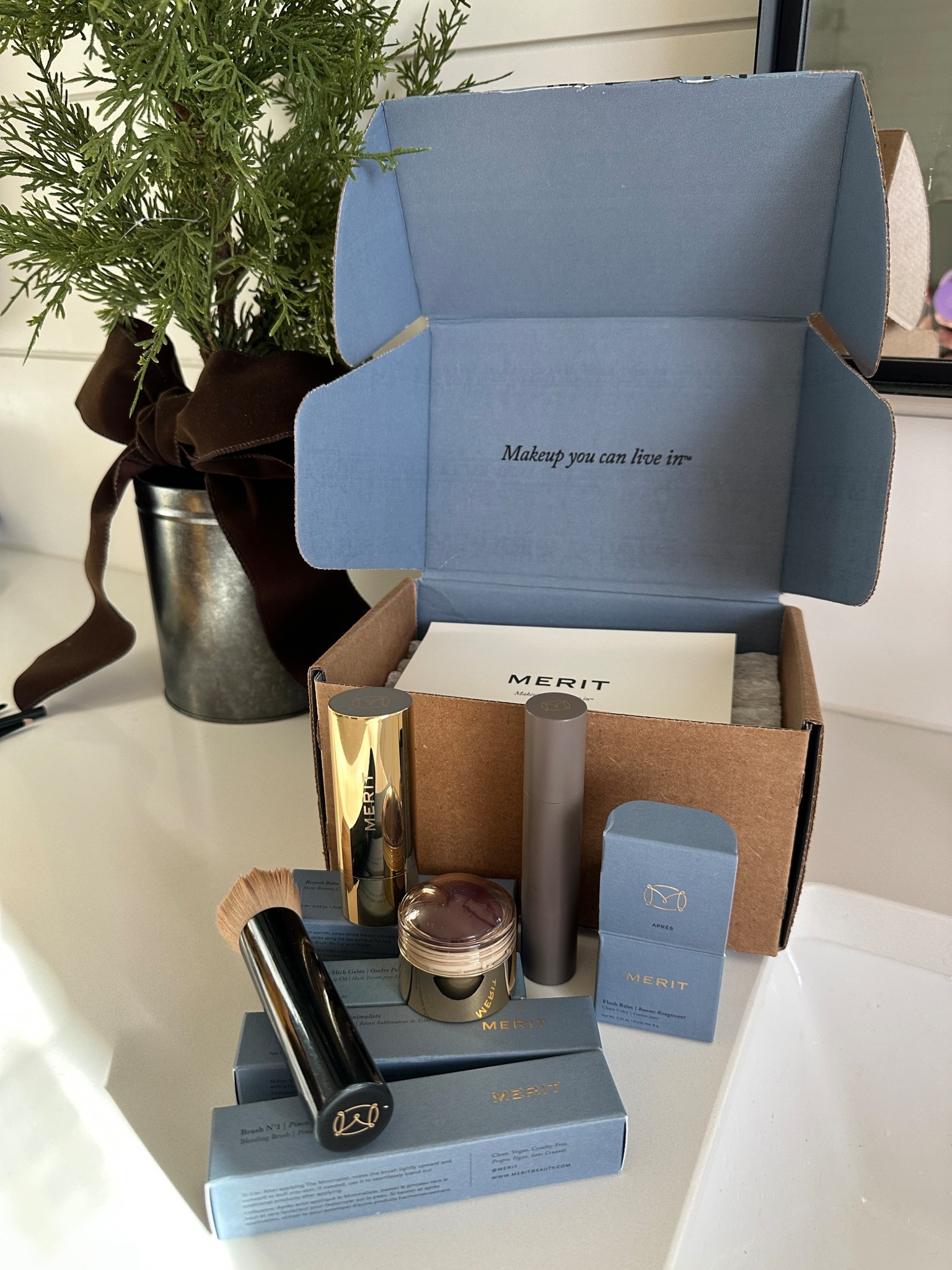 Merit makeup is my easy daily routine clean makeup that I LOVE! Comes with a free gift if it’s your first order. The intro set is the way to go!

#LTKBeauty #LTKselfcare #LTKmorningroutine