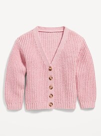 V-Neck Button-Front Cardigan for Toddler Girls | Old Navy (US)