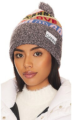 Ganni Wool Beanie in Multicolour from Revolve.com | Revolve Clothing (Global)