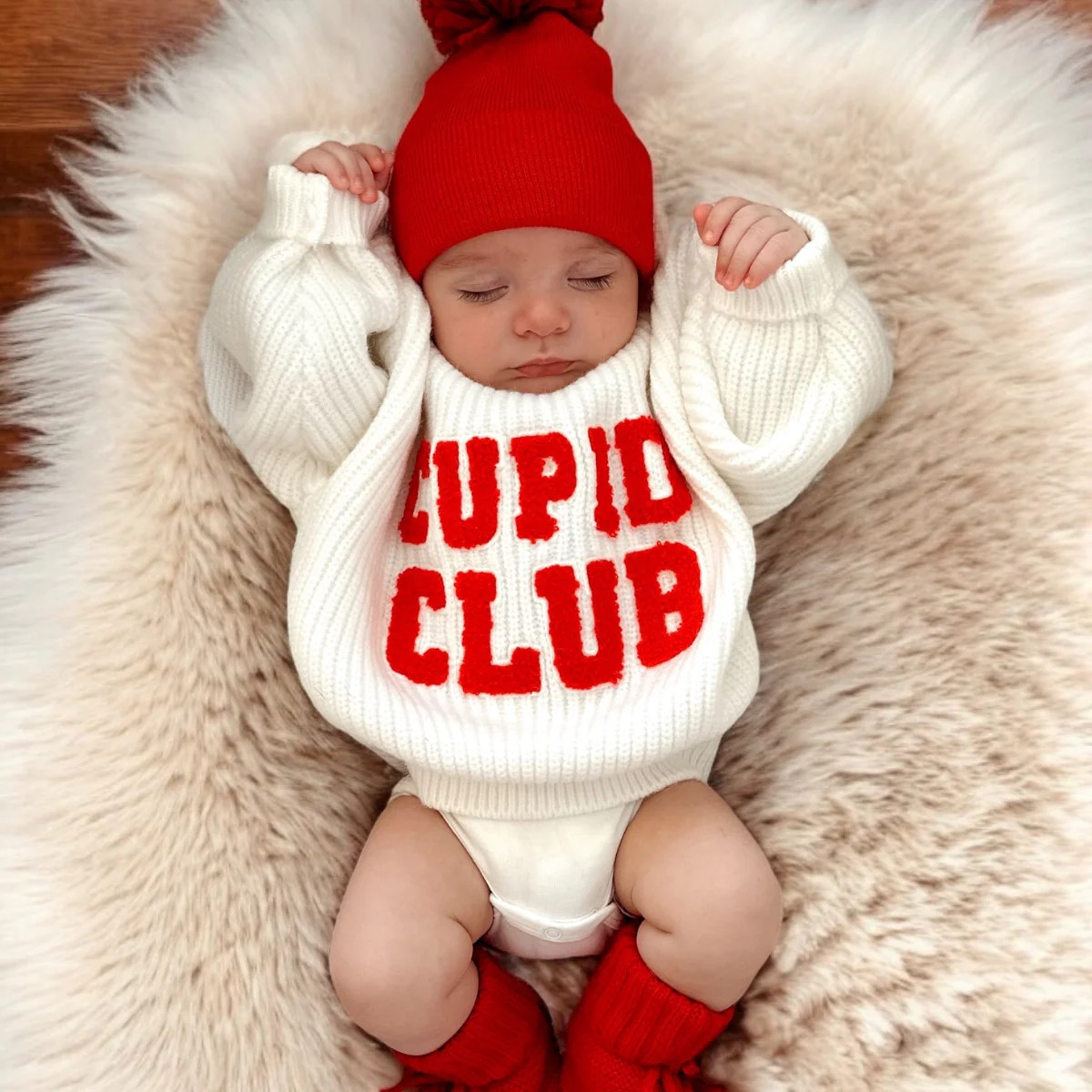 Knit Sweater, Cupid Club White | SpearmintLOVE