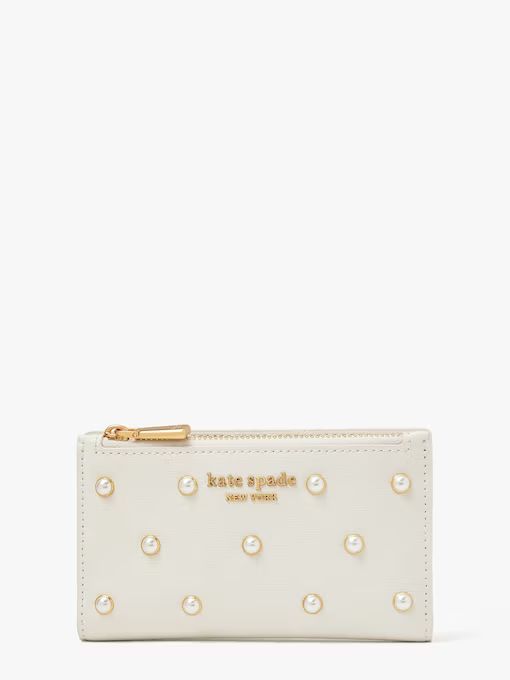 Purl Embellished Small Slim Bifold Wallet | Kate Spade (US)