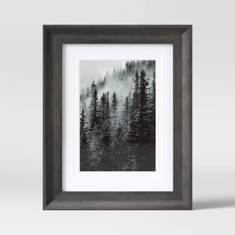 6.5" x 8.5" Matted to 5" x 7" Double Matt Table Frame Dark Brown/White - Threshold™ | Target