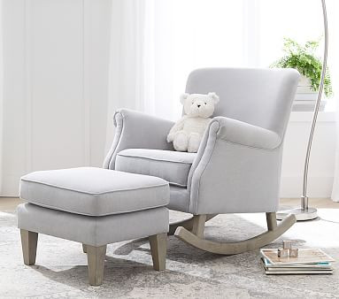 Minna Small Spaces Rocking Chair & Ottoman | Pottery Barn Kids