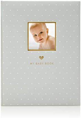 Little Blossoms Baby Keepsake Book, Baby Photo Album, Baby Memory Book, Gender-Neutral Gray Polka Do | Amazon (US)